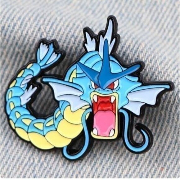 Just Evolved Gyarados: Fierce Pokémon Enamel Pin - Powerful Collectible - Picture 3 of 6